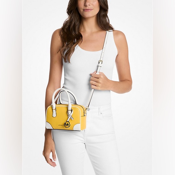 Michael‎ Kors Yellow and White Mini Satchel Bag - Picture 1 of 4